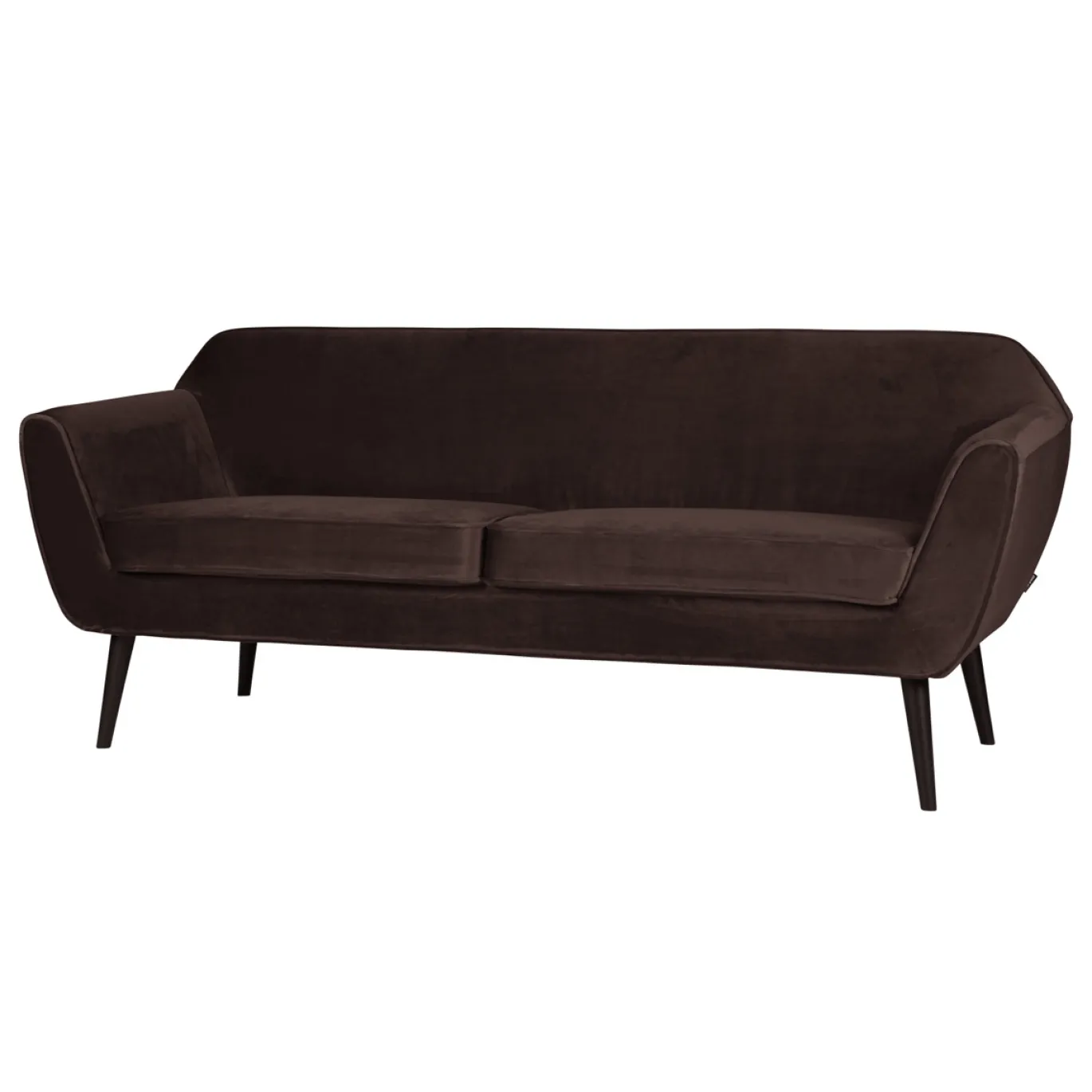 Woood Sofa Rocco Fluweel Donkerbruin 187cm