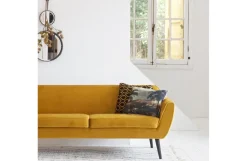 Woood Sofa Rocco Fluweel Oker