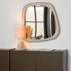 Woood Spiegel Norea 90x90cm Hout Hoogglans Zand