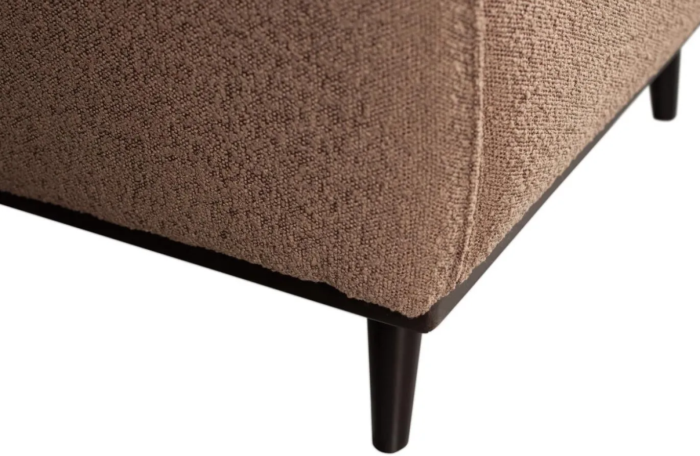 Woood Statement Fauteuil Met Arm Bouclé Nougat