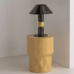 Woood Tafellamp Glowa Metaal Hoogglans Bruin/Geel
