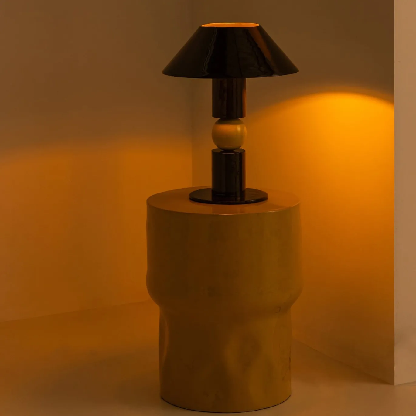 Woood Tafellamp Glowa Metaal Hoogglans Bruin/Geel