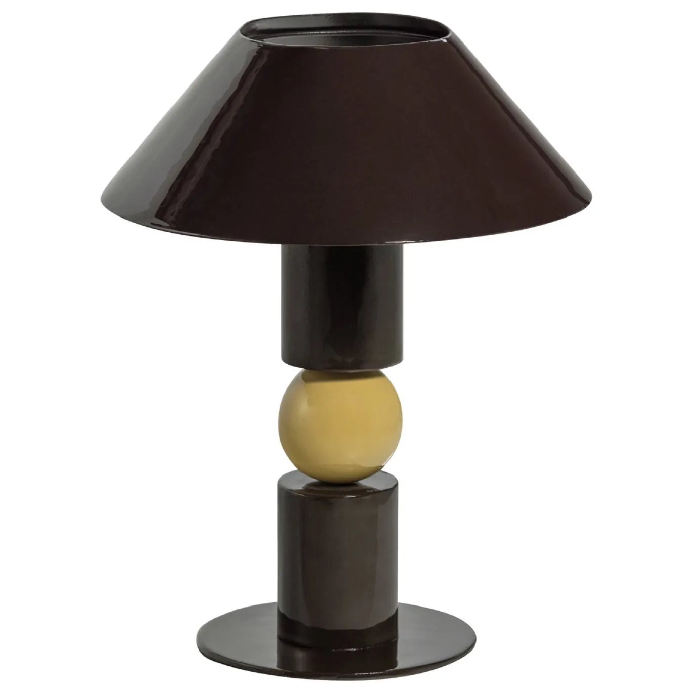 Woood Tafellamp Glowa Metaal Hoogglans Bruin/Geel