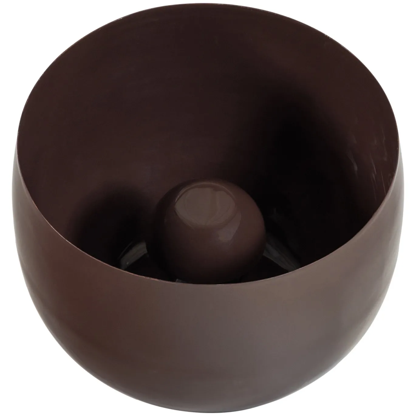 Woood Tafellamp Mero Metaal Hoogglans Bruin Ø35cm