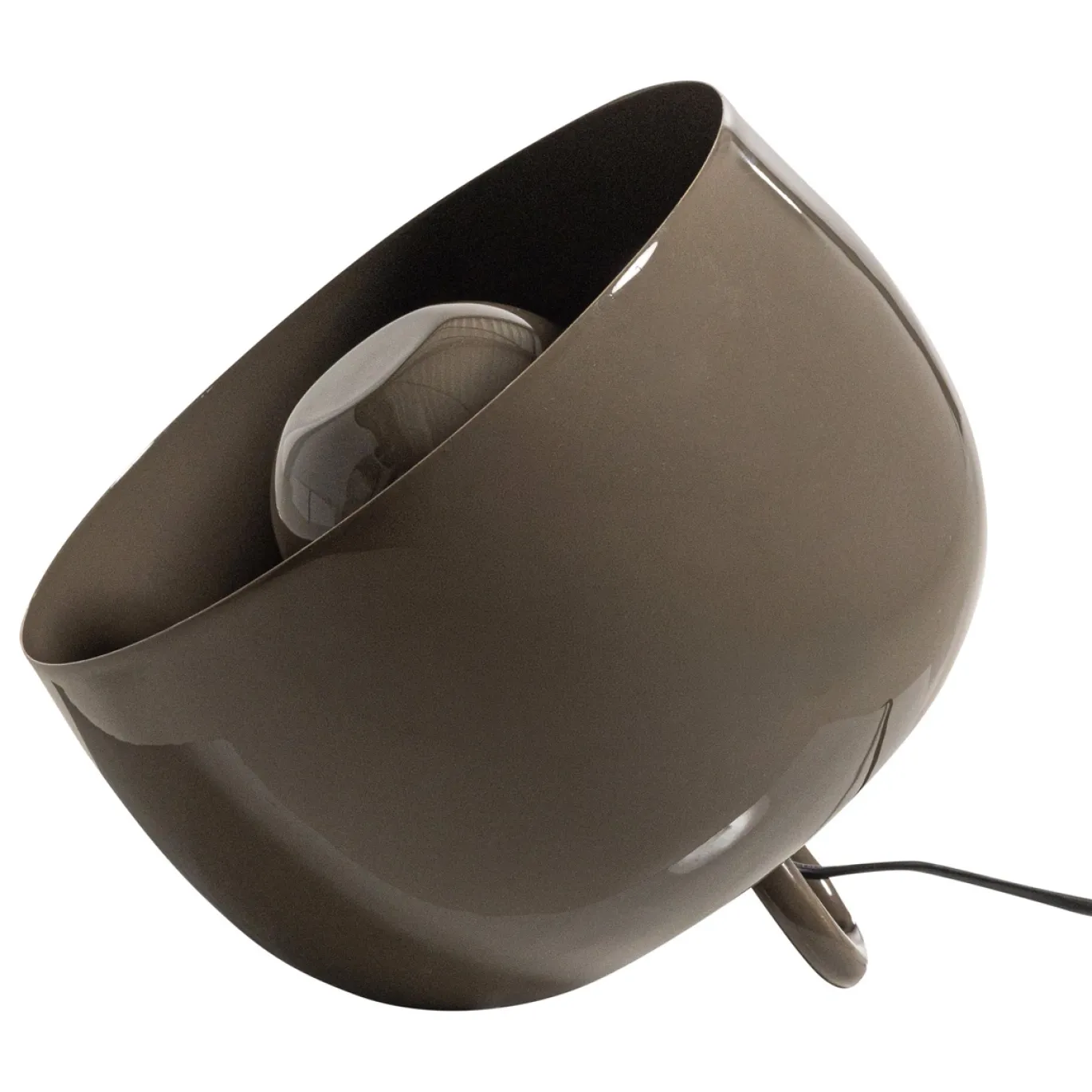 Woood Tafellamp Mero Metaal Hoogglans Mokkabruin Ø26cm