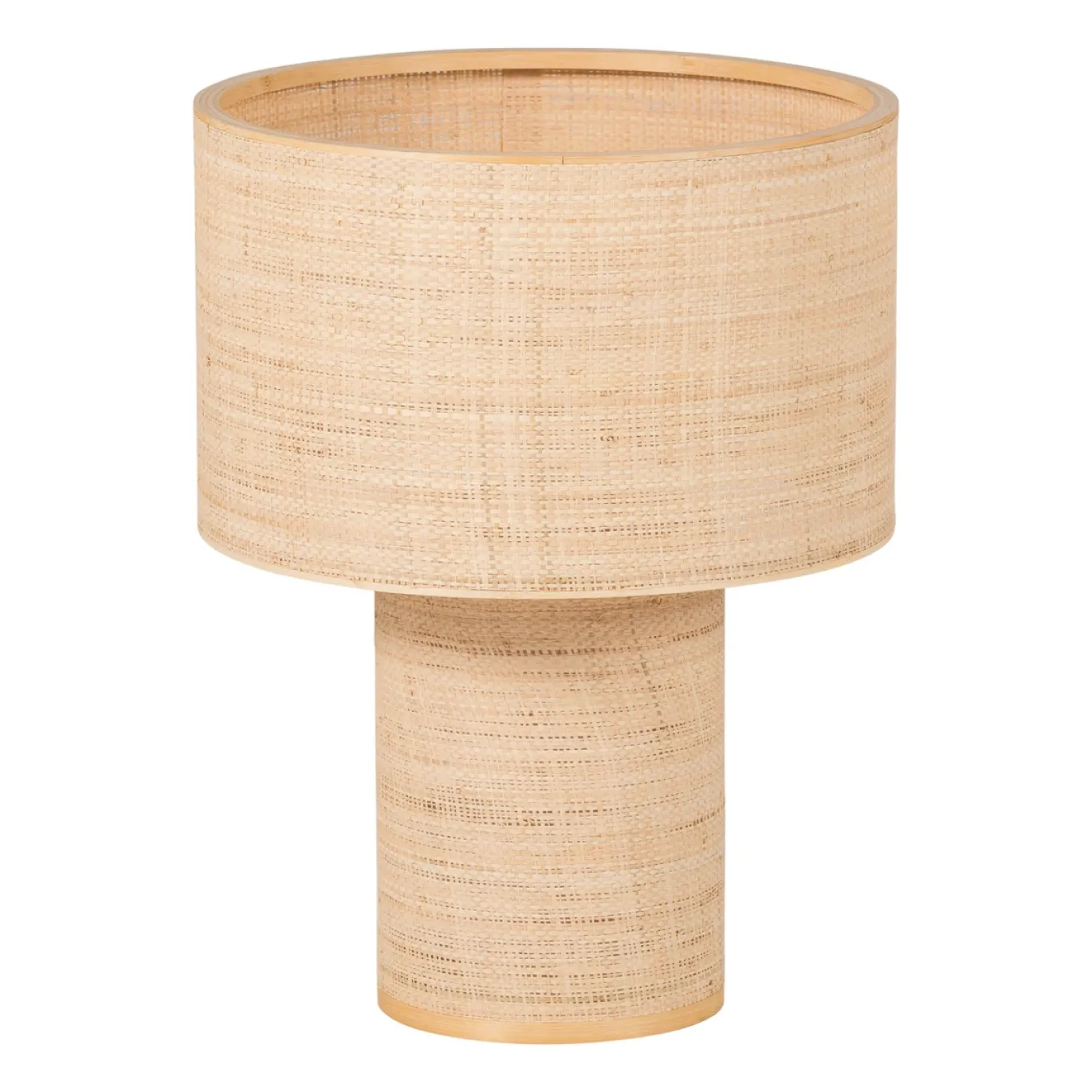 Woood Tafellamp Syro Raffia Naturel 55xØ42cm