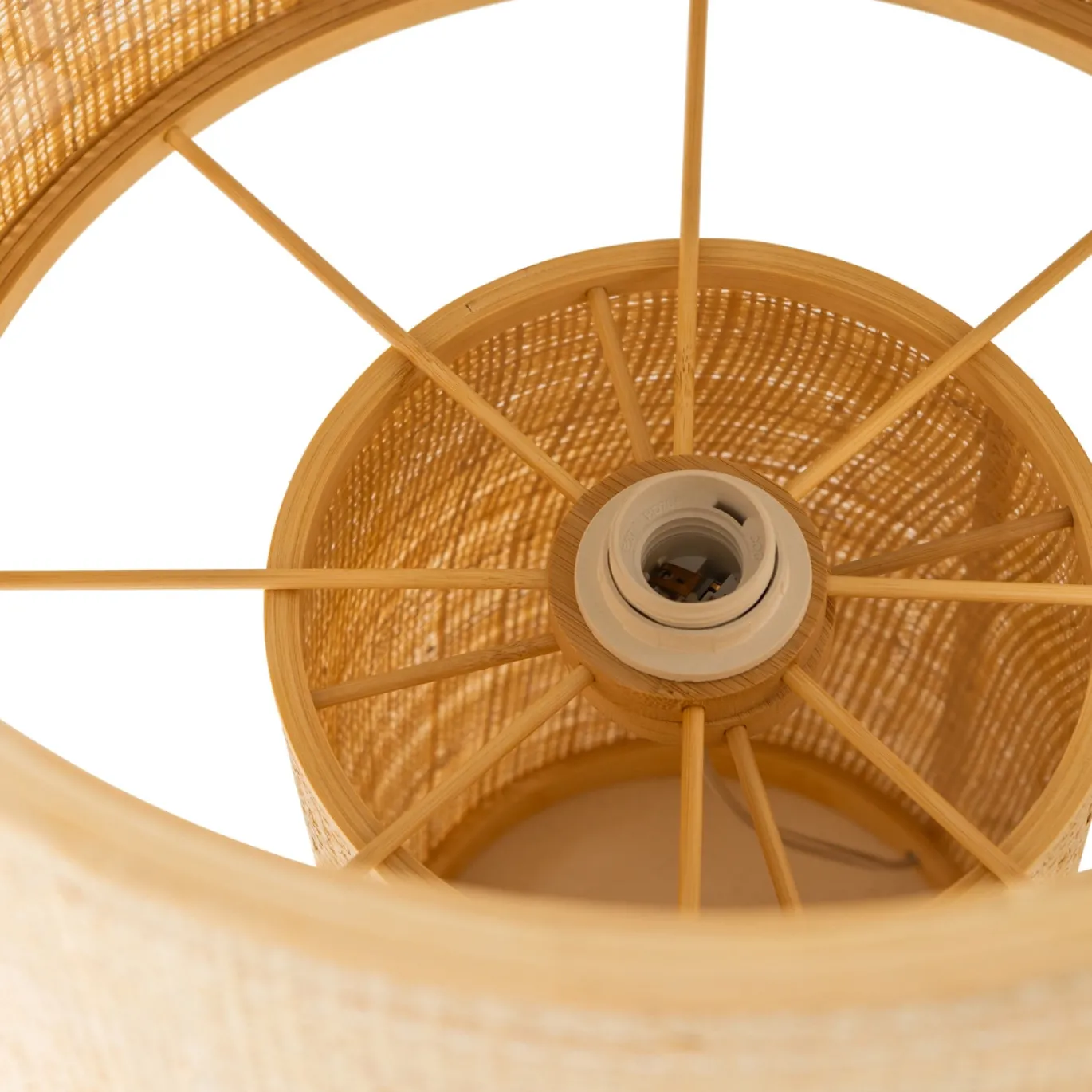 Woood Tafellamp Syro Raffia Naturel 55xØ42cm