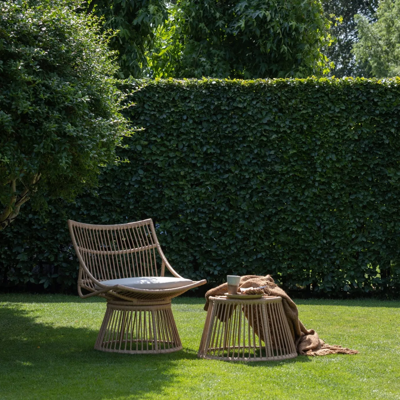 Woood Tuinstoel Alatna Wicker Naturel