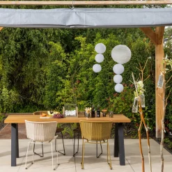 Woood Tuinstoel Wings Zand Set van 2