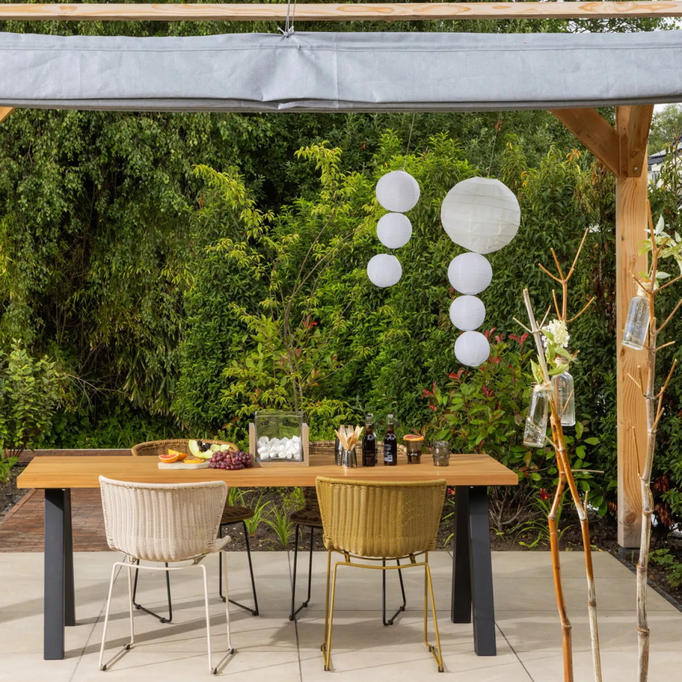 Woood Tuinstoel Wings Zand Set van 2