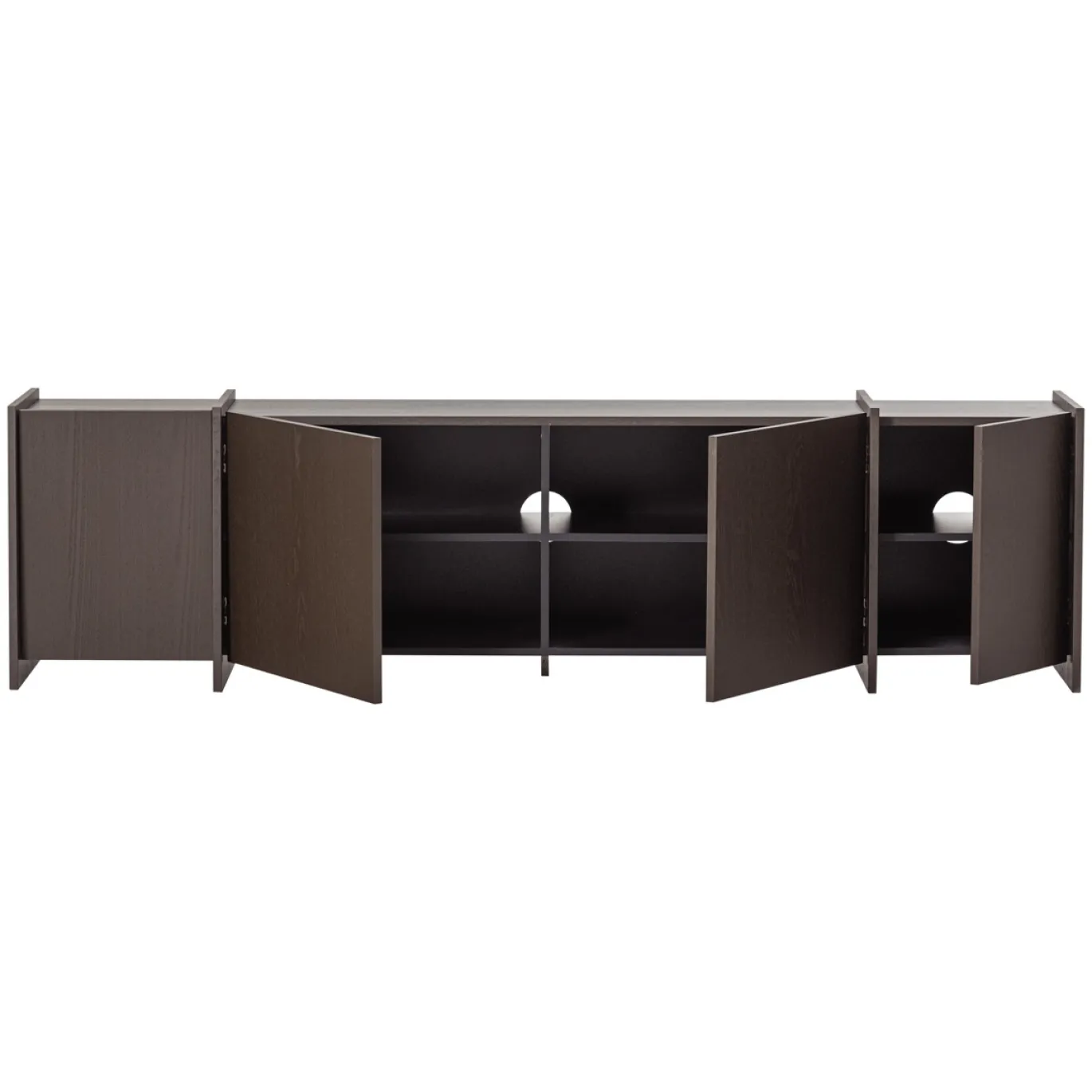 Woood Tv-meubel Brock 200cm Essenfineer Middenbruin