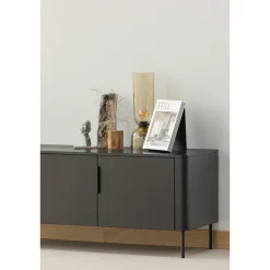 Woood Tv-meubel Gunnar 154cm Grenen Matzwart