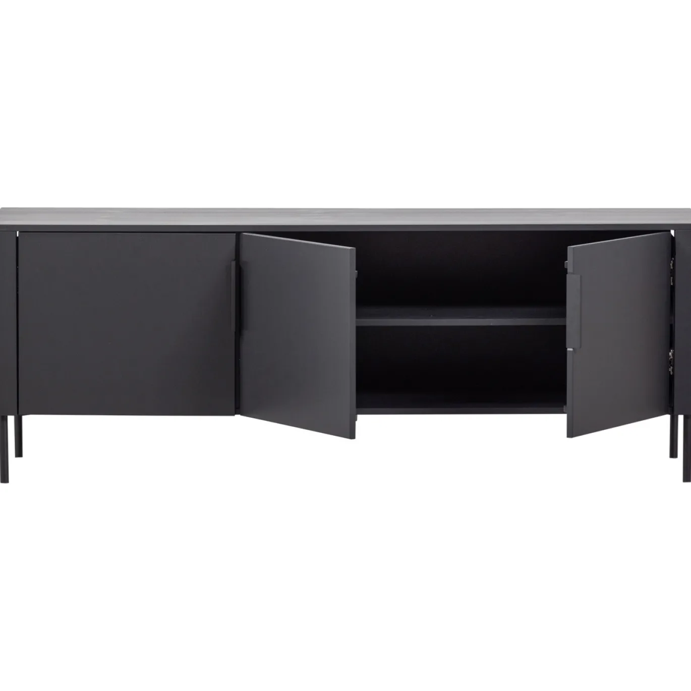Woood Tv-meubel Gunnar 154cm Grenen Matzwart