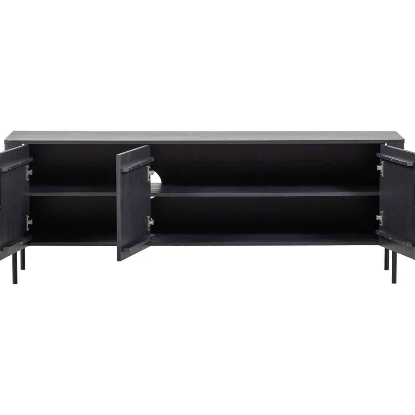 Woood Tv-meubel Gunnar 154cm Grenen Matzwart