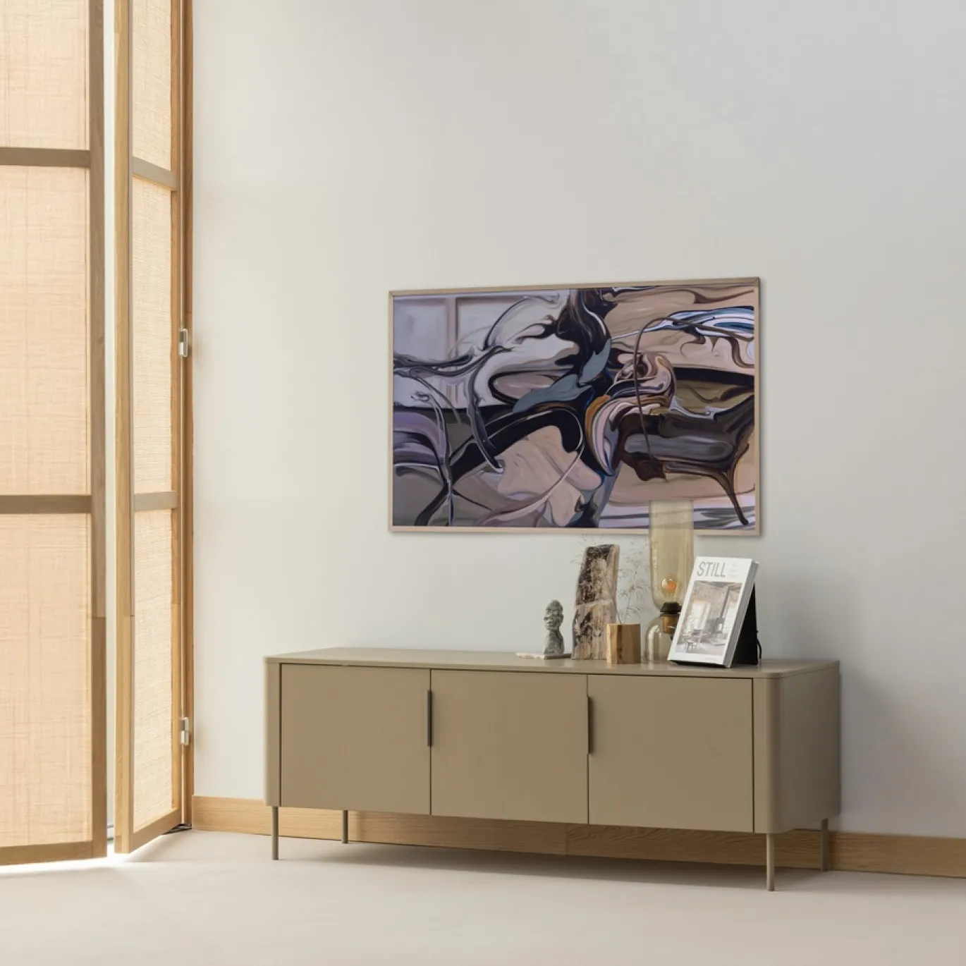 Woood Tv-meubel Gunnar 154cm Grenen Mud