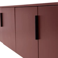 Woood Tv-meubel Gunnar Grenen Bordeauxrood 200cm