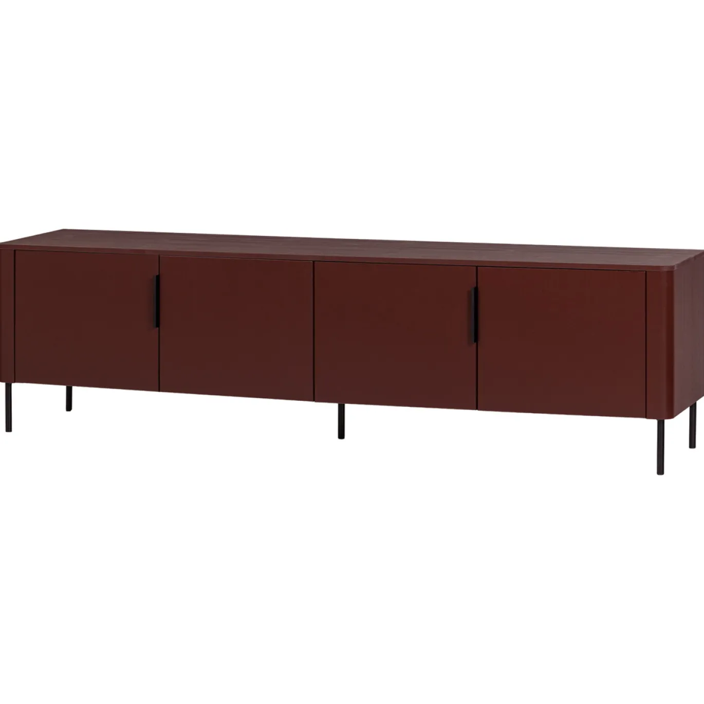 Woood Tv-meubel Gunnar Grenen Bordeauxrood 200cm