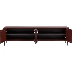 Woood Tv-meubel Gunnar Grenen Bordeauxrood 200cm