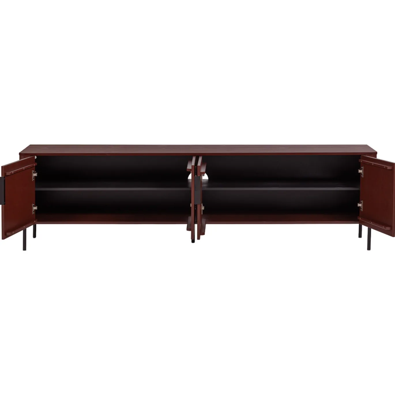 Woood Tv-meubel Gunnar Grenen Bordeauxrood 200cm