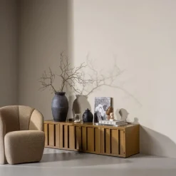 Woood Tv-meubel Level Metaal Honinggeel 44x160cm
