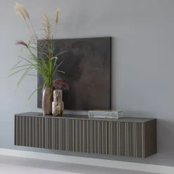 Woood Tv-meubel Nova Meubel 200cm Grenen Truffel Bruin