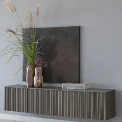 Woood Tv-meubel Nova Meubel 200cm Grenen Truffel Bruin