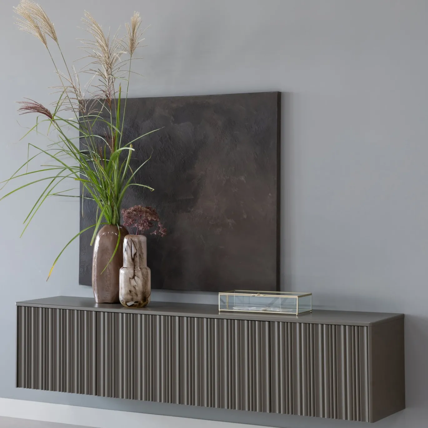 Woood Tv-meubel Nova Meubel 200cm Grenen Truffel Bruin