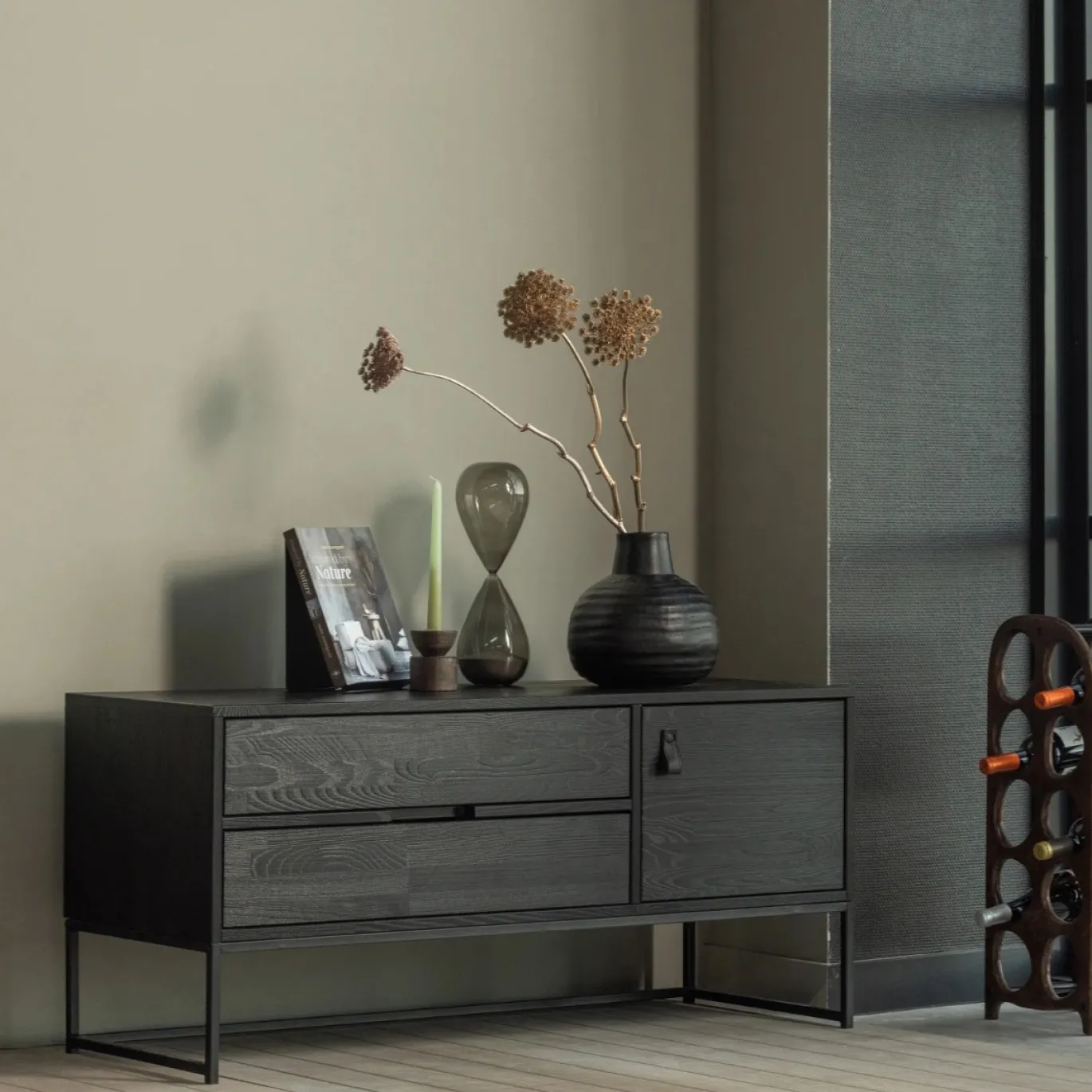Woood Tv-meubel Silas Essen Zwart 120cm