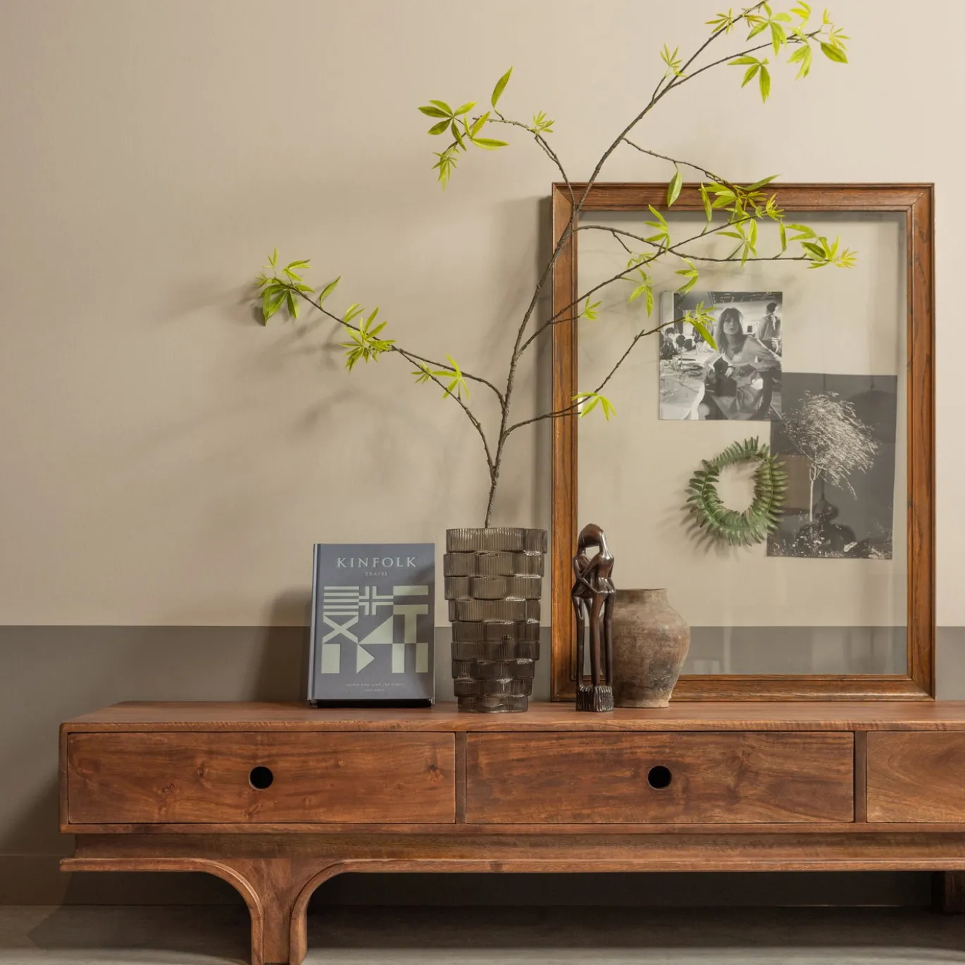 Woood Tv-meubel Staes 3 Lades Walnoot 180cm