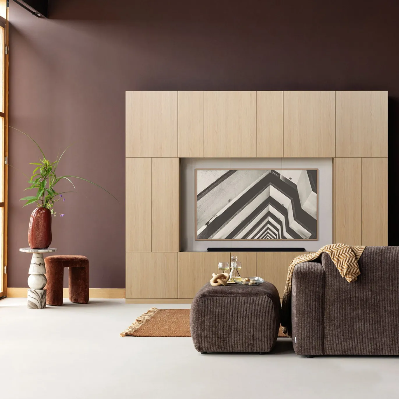 Woood TV Opbergkast Build Eiken Decor Naturel 160cm
