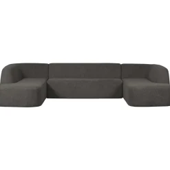 Woood U-Bank Sloping Grijs/Zwart