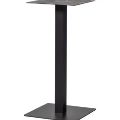 Woood Vierkante Bartafel Bistro Poot Metaal Zwart 105x50x50cm