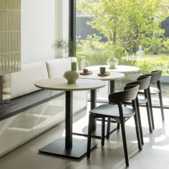 Woood Vierkante Buisvoet Bistro Metaal Matzwart 72x50x50cm
