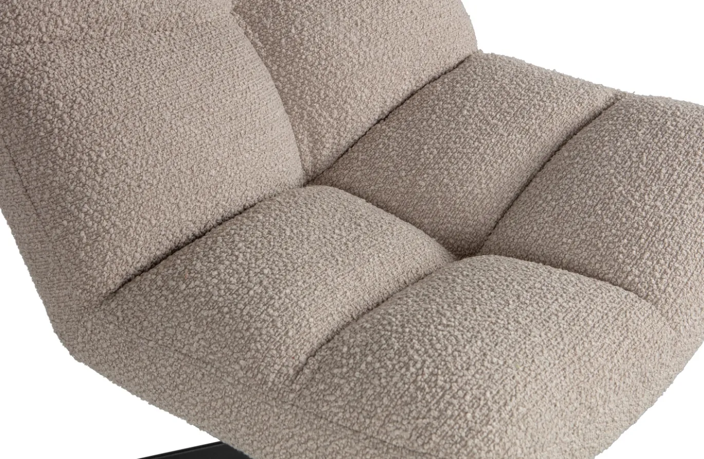 Woood Vinny Draaifauteuil Bouclé Zand