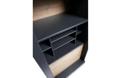 Woood Vitrinekast James Noten/Zwart