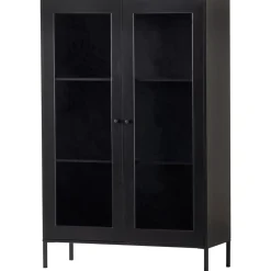 Woood Vitrinekast Xam Grenen Zwart