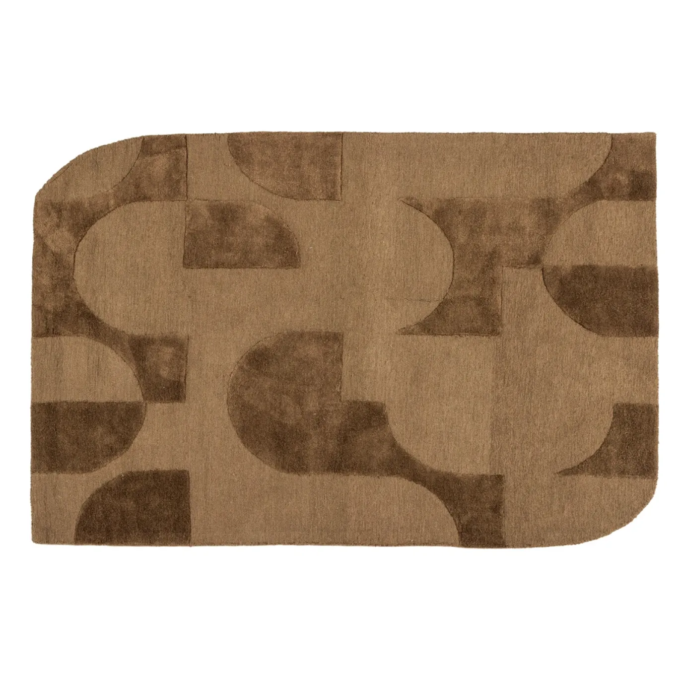 Woood Vloerkleed Livo Viscose/wol Bruin 170x240cm