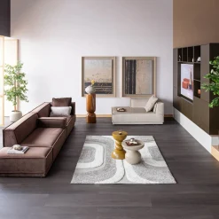 Woood Vloerkleed Moro Wol/katoen Grijswit 170x240cm