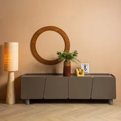 Woood Vloerlamp Syro Raffia Naturel 130xØ30cm