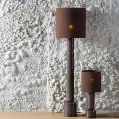 Woood Vloerlamp Zivian Hoogglans Donkerbruin