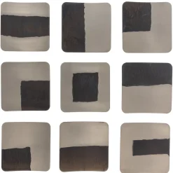 Woood Wanddecoratie Nami Metaal Nikkel Set Van 2