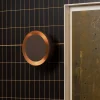 Woood Wandlamp Gloomy Rond Metaal Bruin