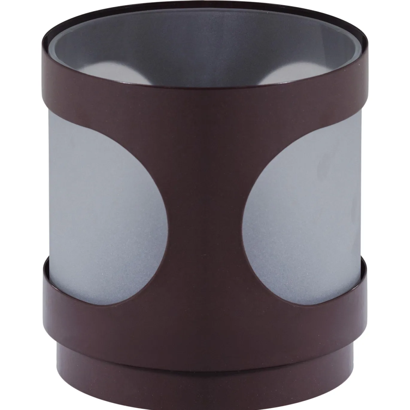 Woood Windlicht Tavo Metaal Glas Bruin Set Van 2