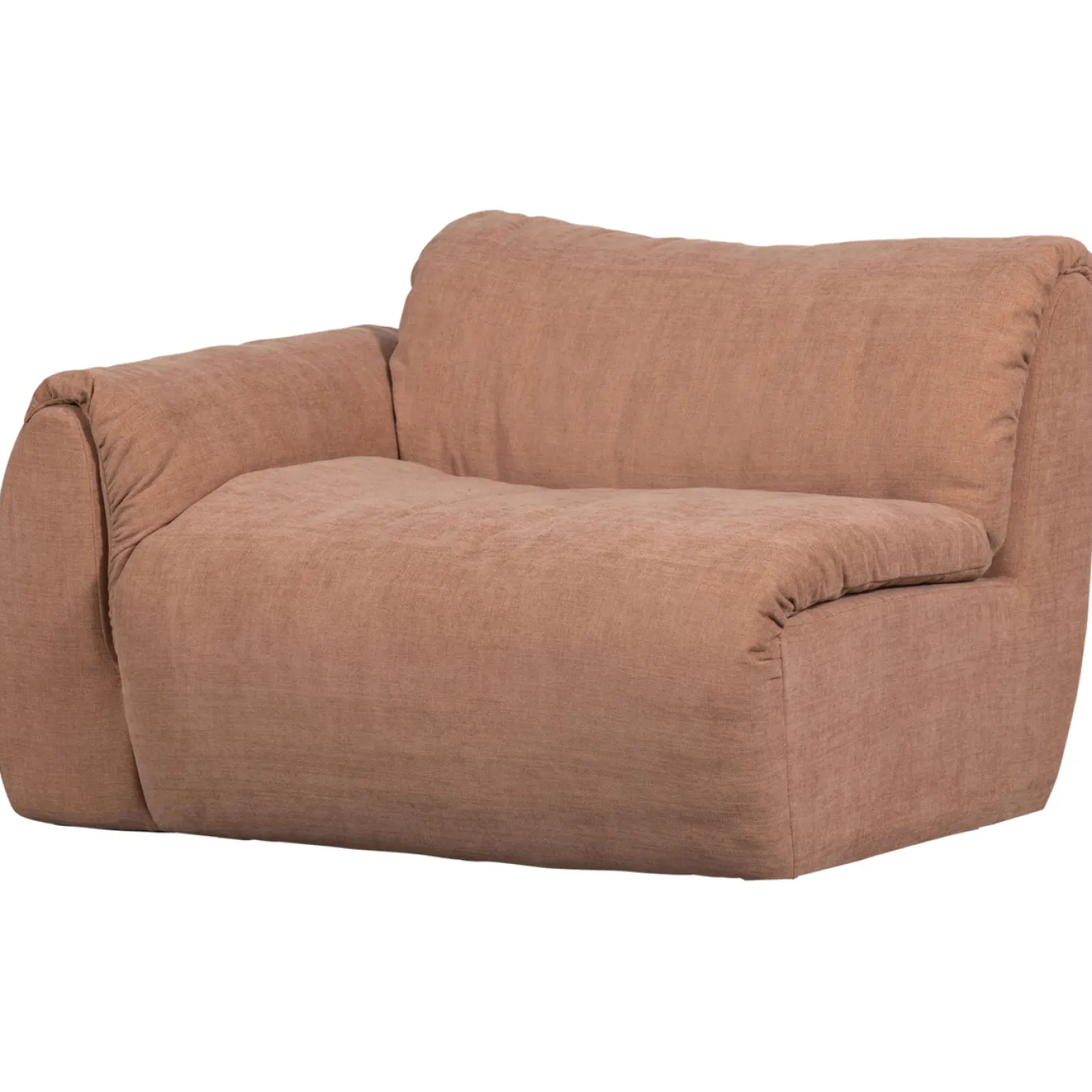 Woood 1-zits Baggy Met Arm Links Geweven Chenille Oudroze