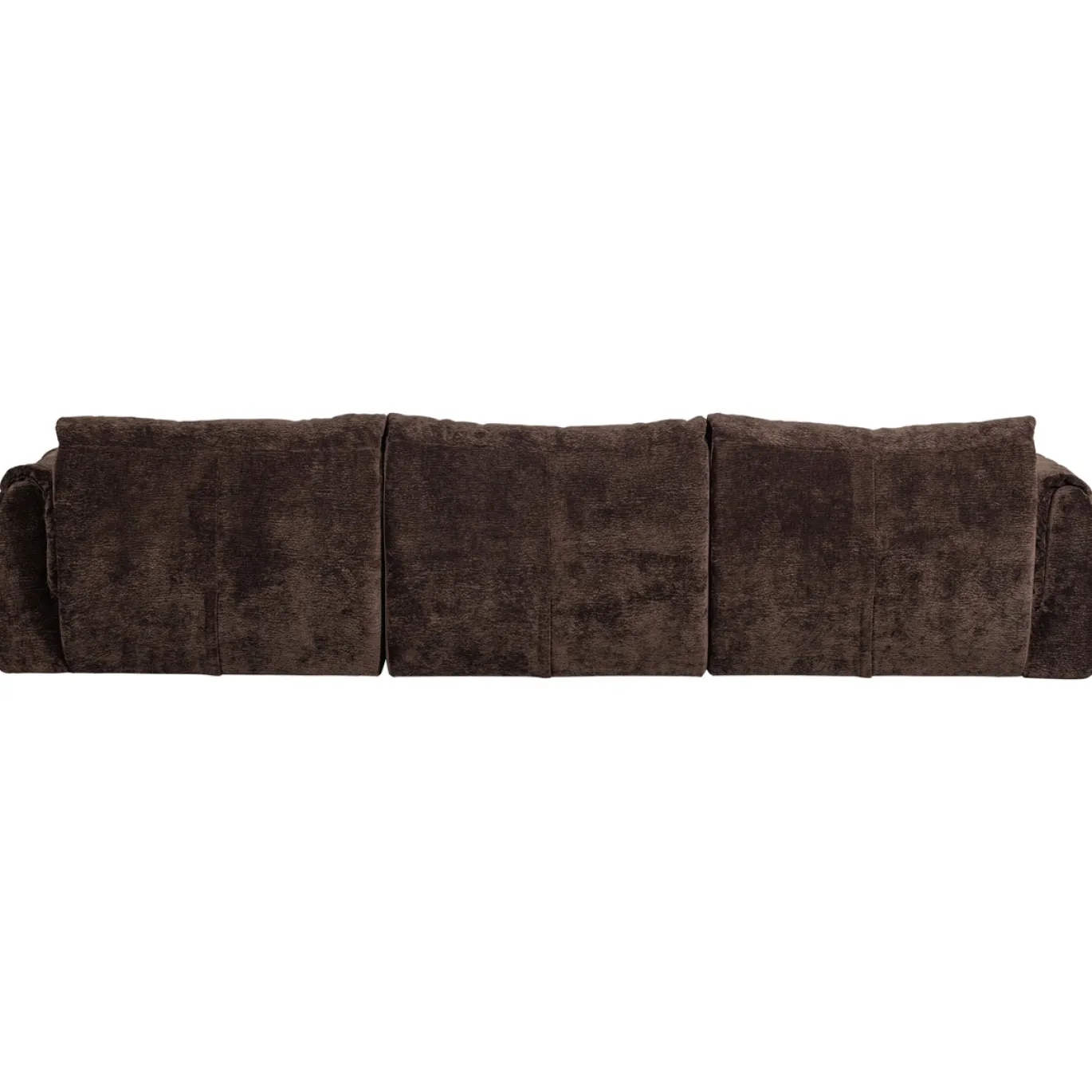 Woood 3-zits Bank Baggy 3d Chenille Donkerbruin