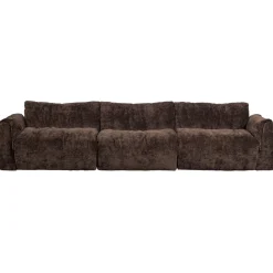 Woood 3-zits Bank Baggy 3d Chenille Donkerbruin