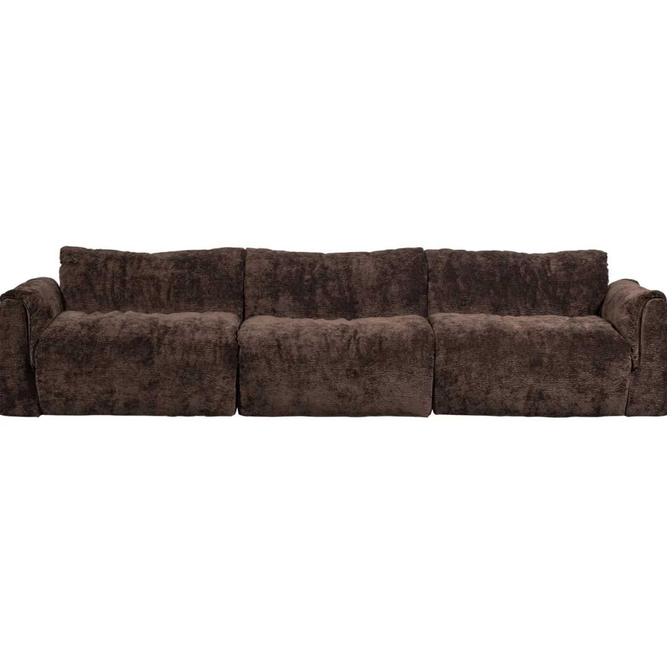 Woood 3-zits Bank Baggy 3d Chenille Donkerbruin
