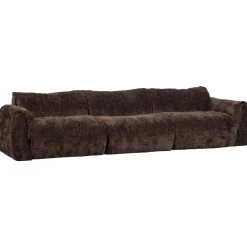 Woood 3-zits Bank Baggy 3d Chenille Donkerbruin