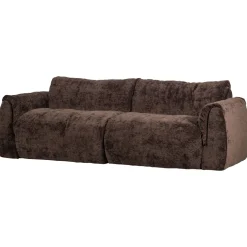 Woood 2-zits Bank Baggy 3d Chenille Donkerbruin
