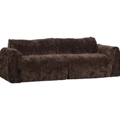 Woood 2-zits Bank Baggy 3d Chenille Donkerbruin